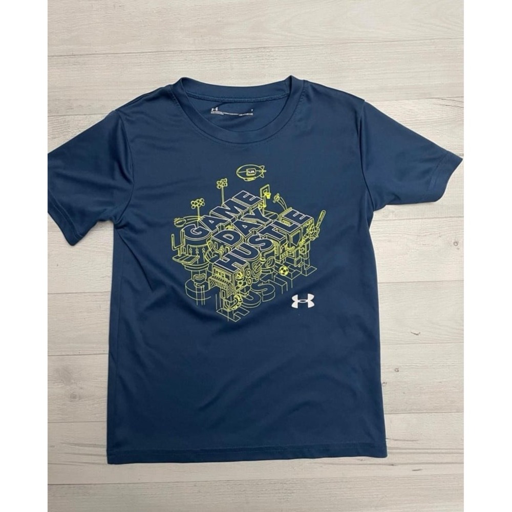 Under armour boys game‎ day hustle short sleeve shirt size 7